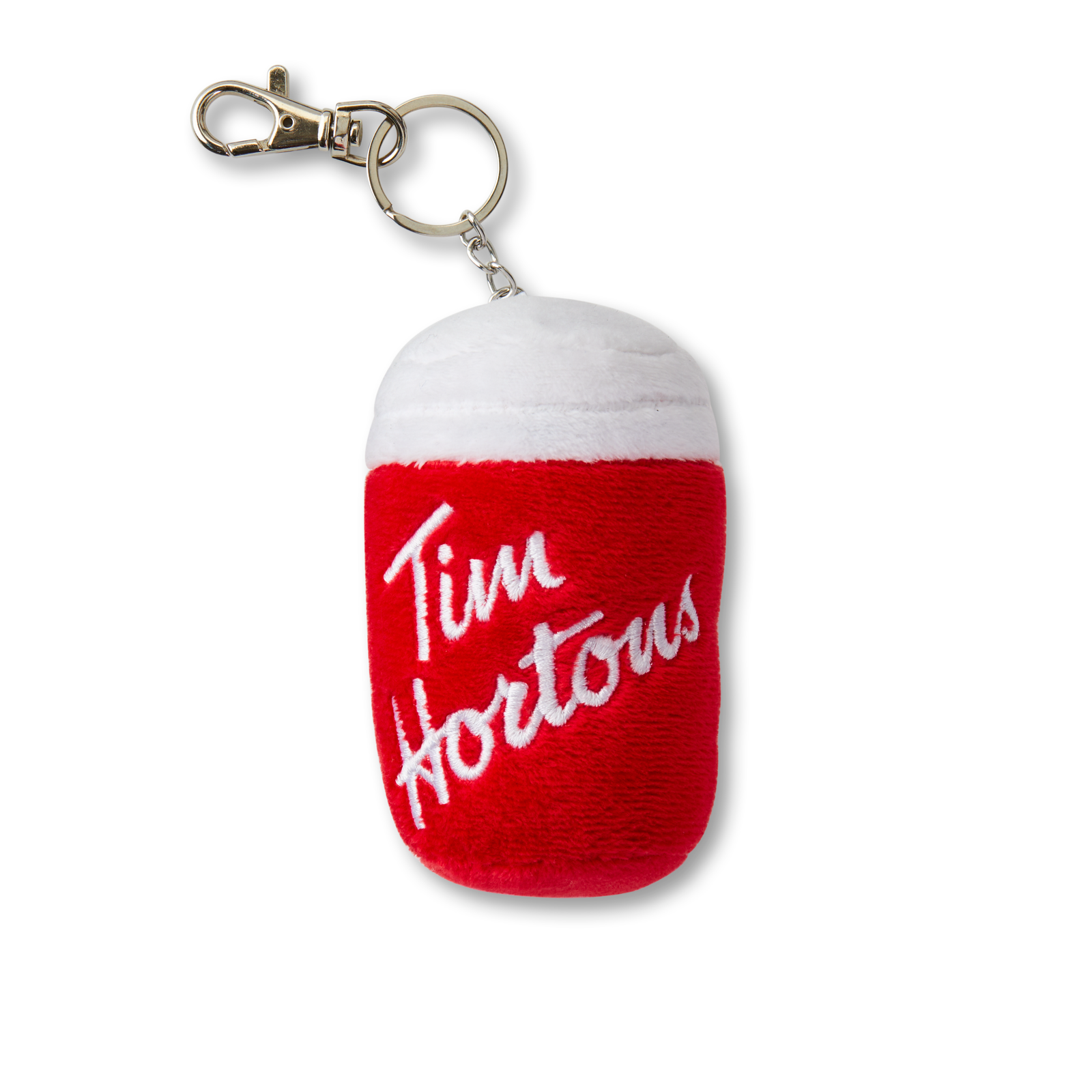 CoffeeCupKeychain_Front-1 Tims Red Hot Cup Plush Bag Charm - Image 1