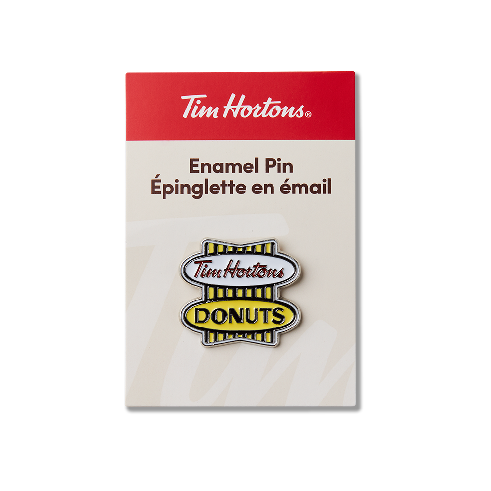 EnamelPin_InPackage2 Enamel Pin - Retro Logo - Image 1